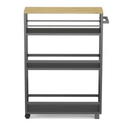 Nischenregal schmal 15 x 54 x 78 cm anthrazit/hellbraun