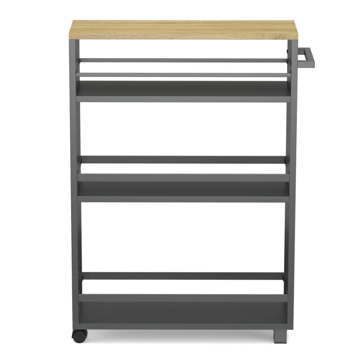 Nischenregal schmal 15 x 54 x 78 cm anthrazit/hellbraun