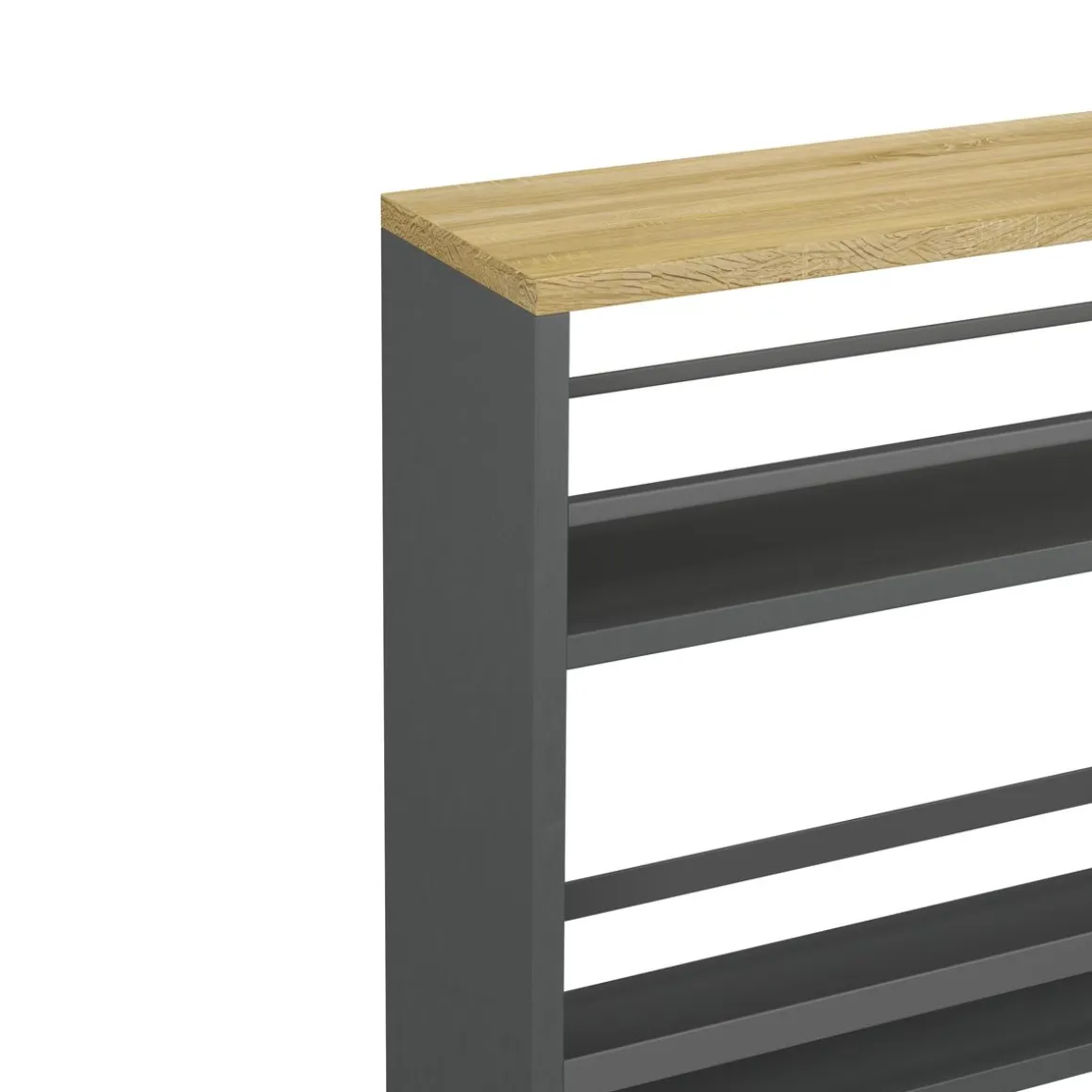 Nischenregal schmal 15 x 54 x 78 cm anthrazit/hellbraun