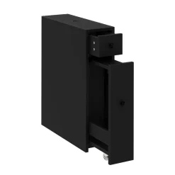 Nischenregal schmal 16 x 48 x 58 cm schwarz