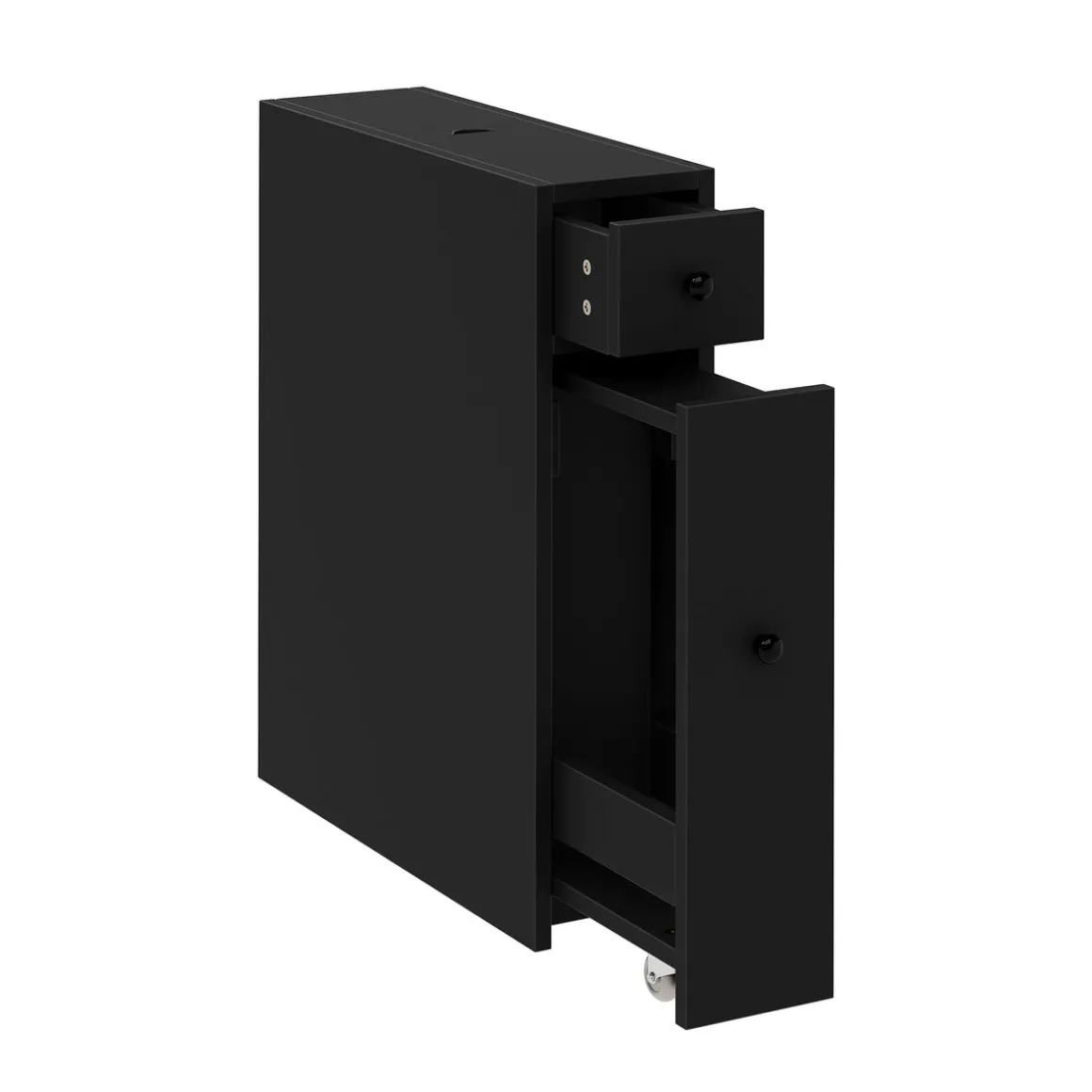 Nischenregal schmal 16 x 48 x 58 cm schwarz
