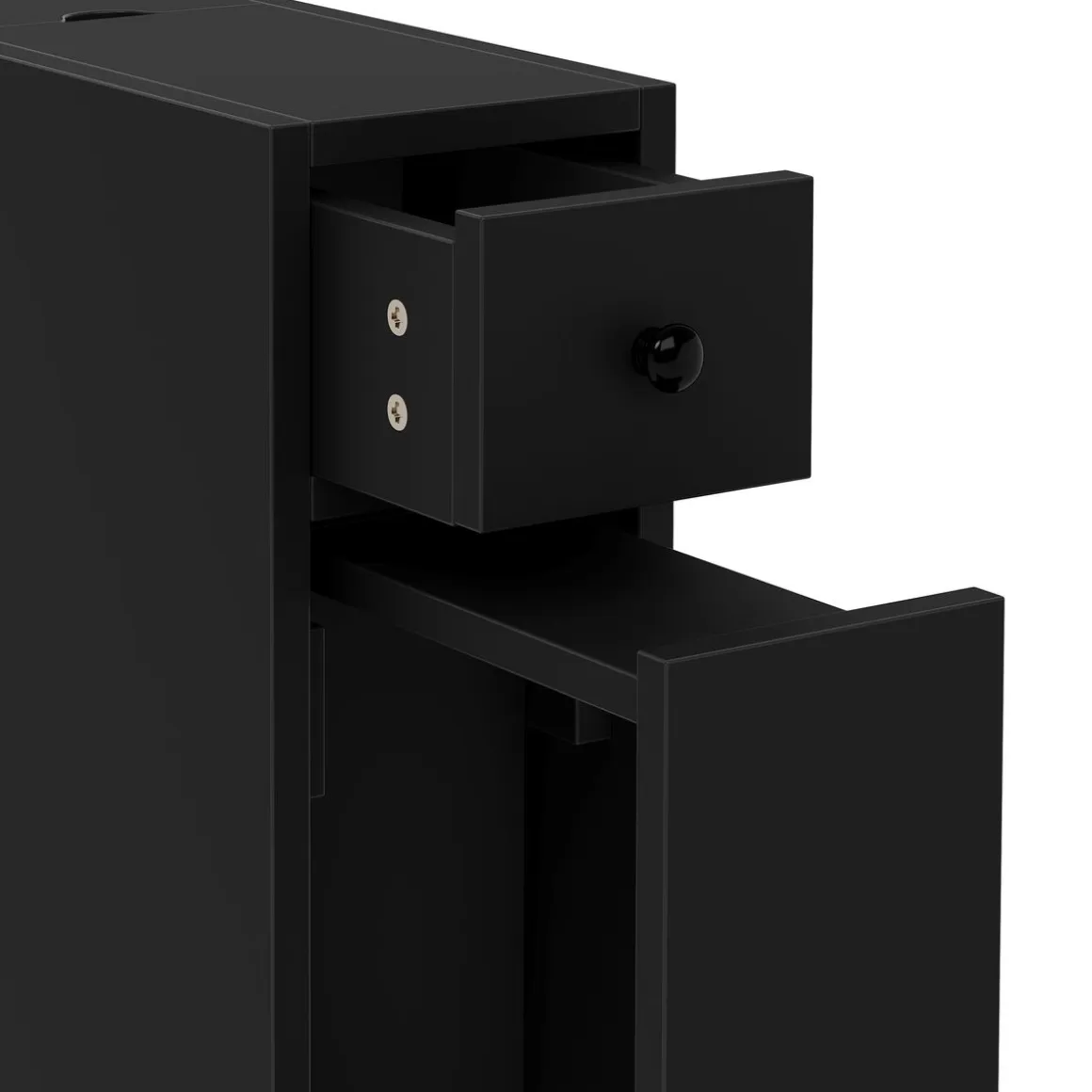 Nischenregal schmal 16 x 48 x 58 cm schwarz