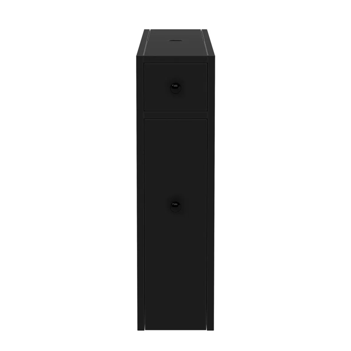Nischenregal schmal 16 x 48 x 58 cm schwarz