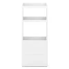 Nischenregal 17 x 45 x 107 cm weiss/braun