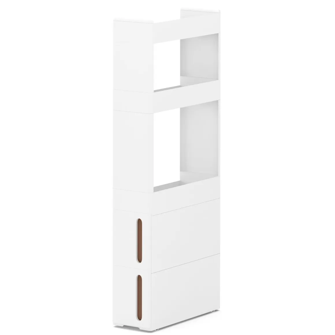 Nischenregal 17 x 45 x 107 cm weiss/braun