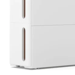 Nischenregal 17 x 45 x 107 cm weiss/braun