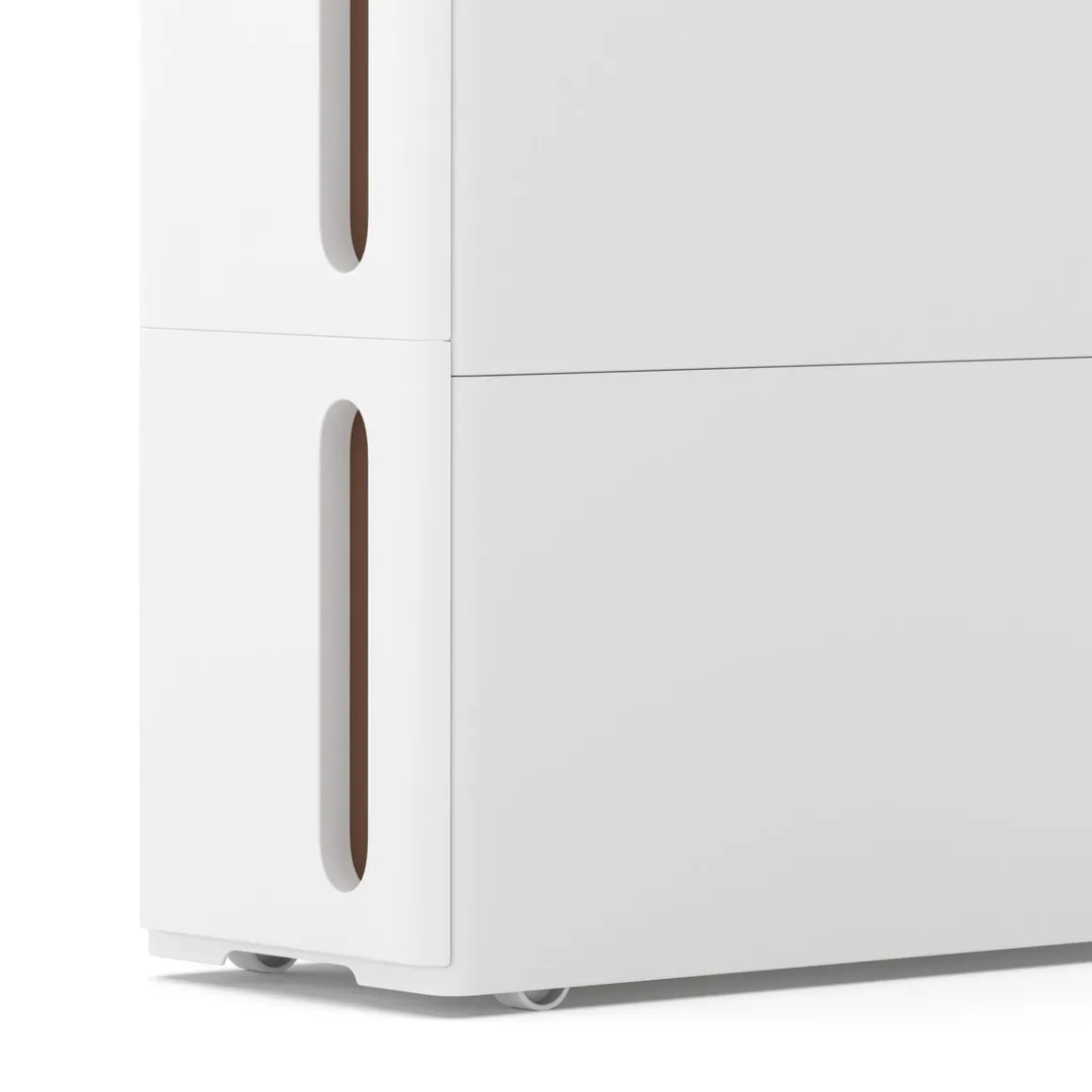 Nischenregal 17 x 45 x 107 cm weiss/braun
