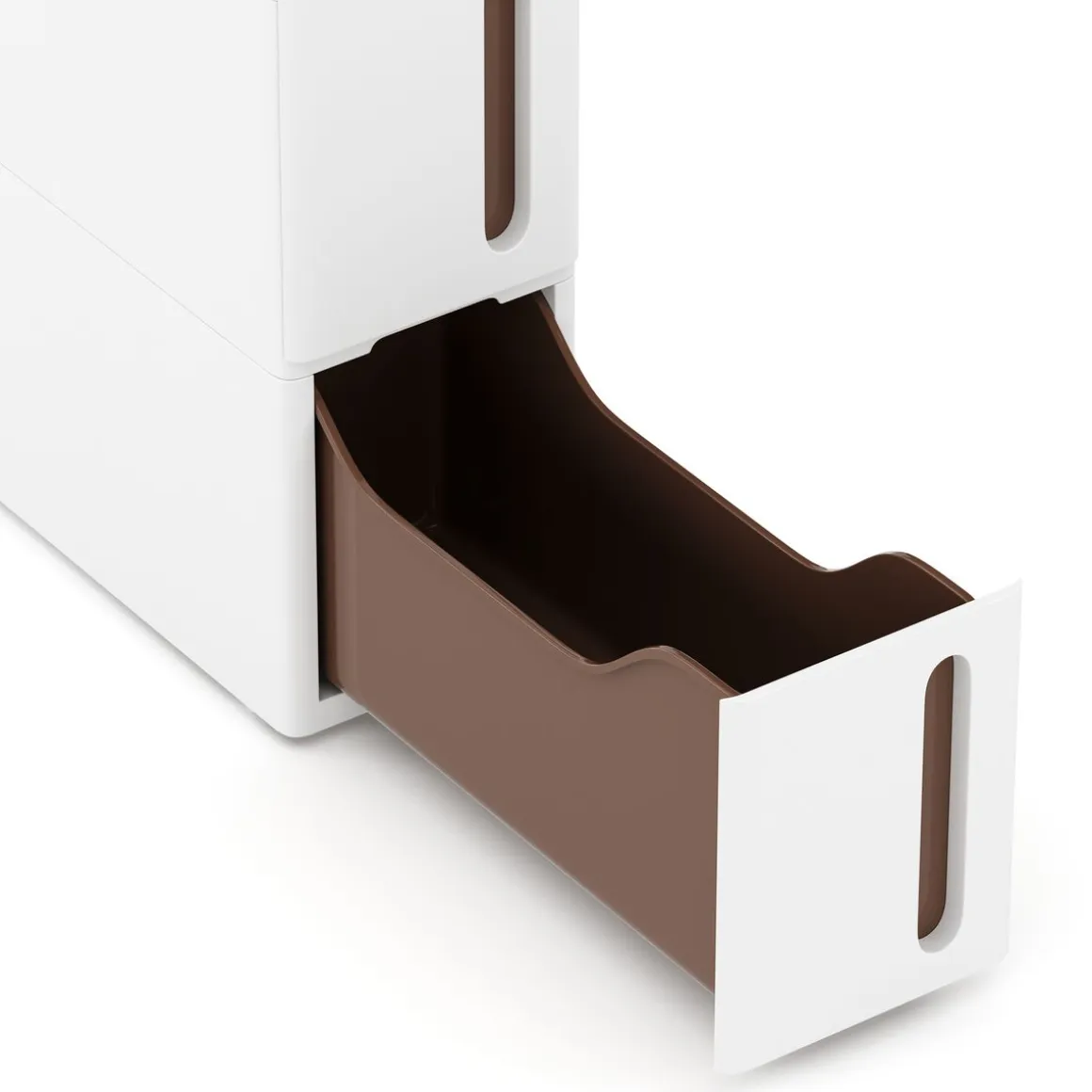 Nischenregal 17 x 45 x 107 cm weiss/braun