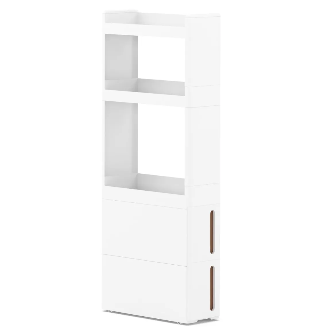 Nischenregal 17 x 45 x 107 cm weiss/braun