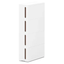 Nischenregal 17 x 45 x 84 cm weiss/braun