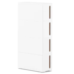 Nischenregal 17 x 45 x 84 cm weiss/braun