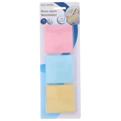 Notizblatt Set 7.5 x 7.5 cm 3-teilig bunt