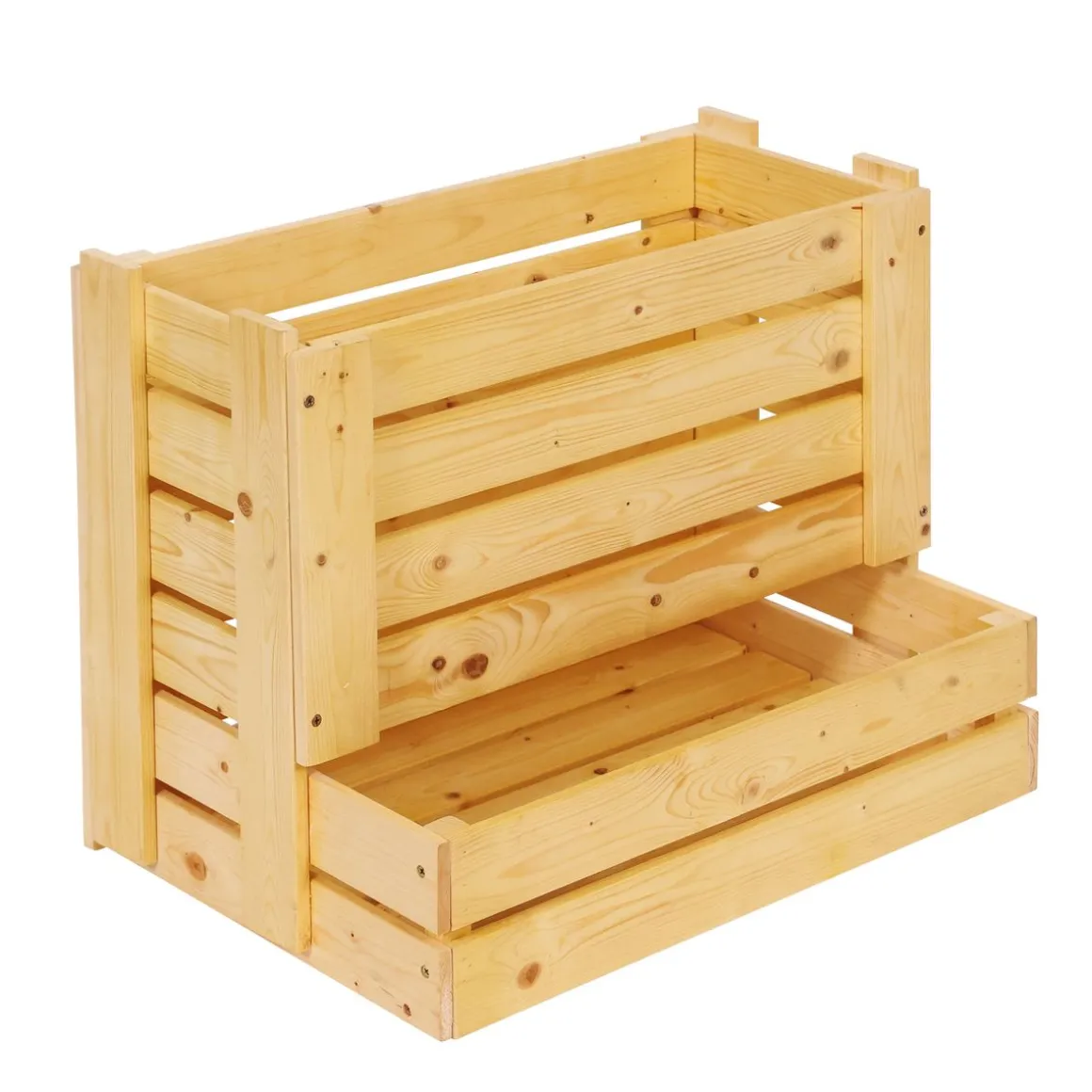 Obstkiste Holz 58 x 38 x 42 cm natur