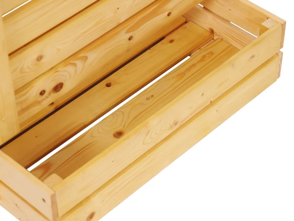 Obstkiste Holz 58 x 38 x 42 cm natur