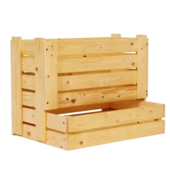 Obstkiste Holz 58 x 38 x 42 cm natur