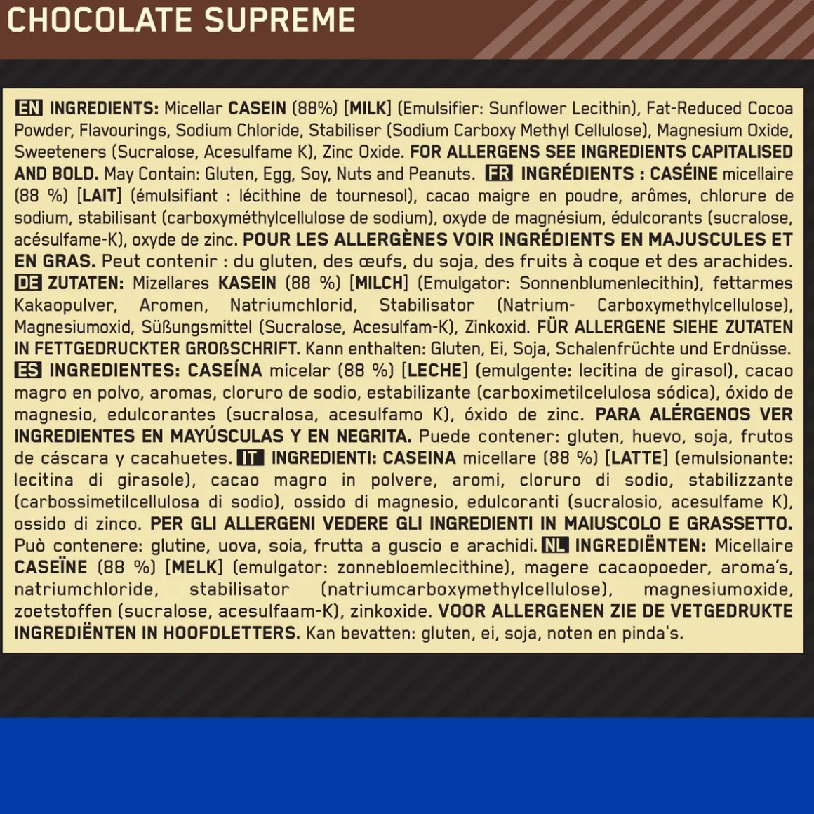 Optimum Nutrition Casein Pulver 1800 g Chocolate Supreme