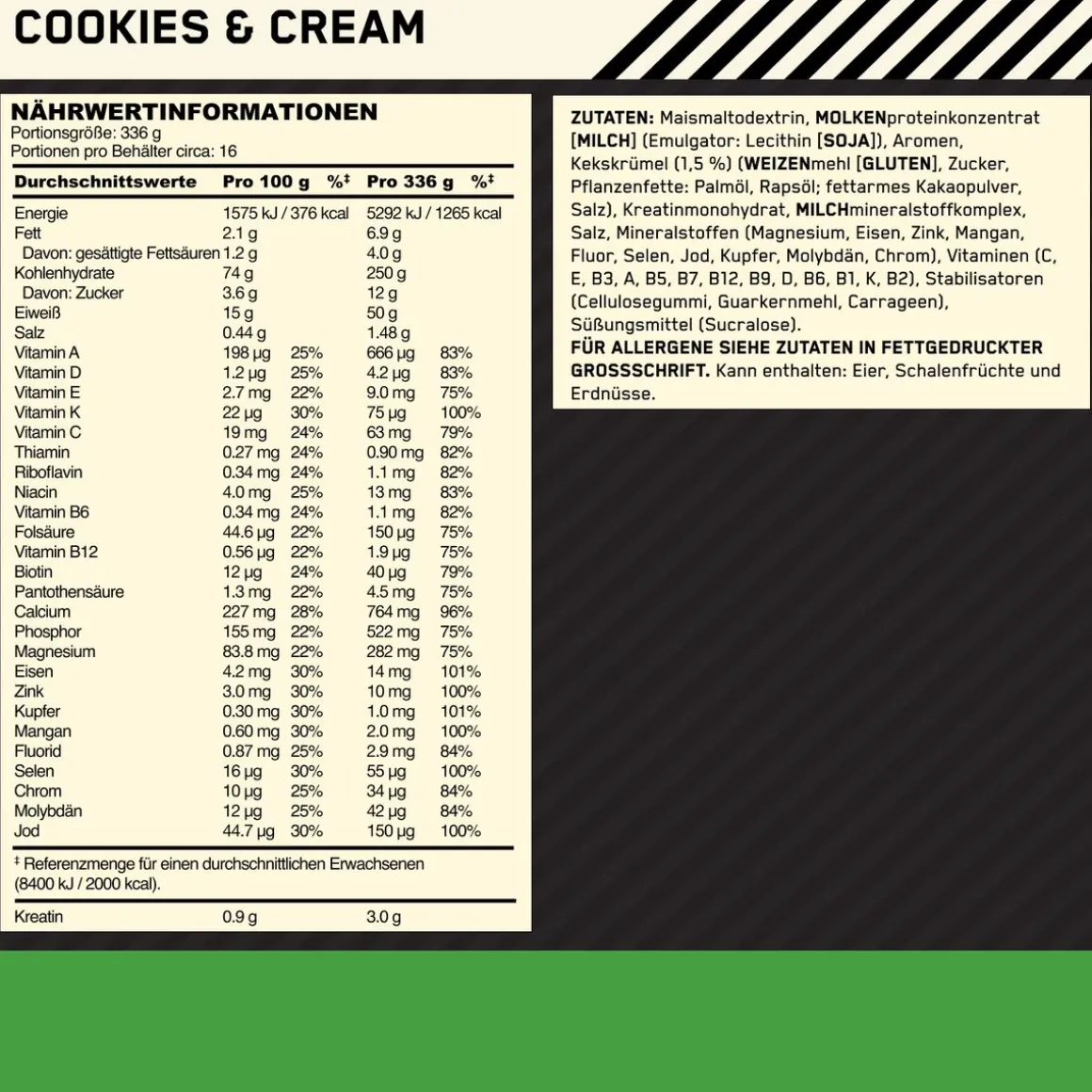 Optimum Nutrition Serious Mass 5450 g Cookie Cream