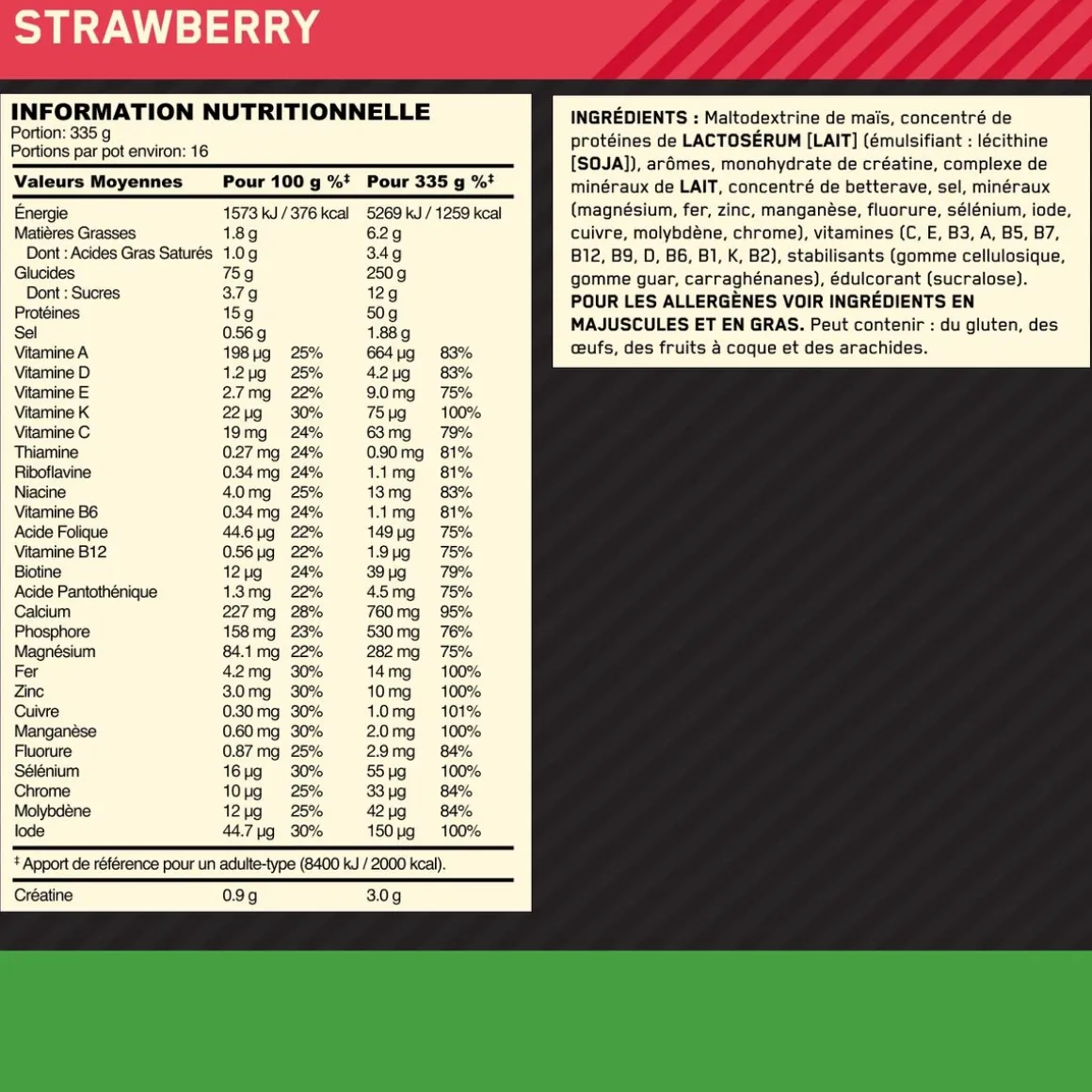 Optimum Nutrition Serious Mass 5443 g Strawberry
