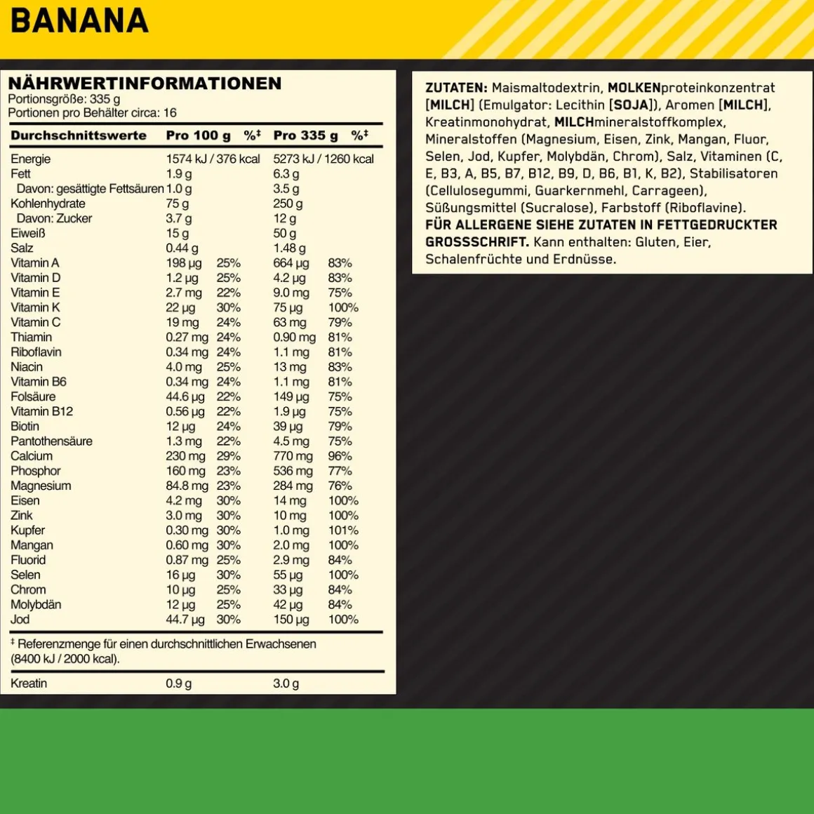 Optimum Nutrition Serious Mass 5443 g Banana