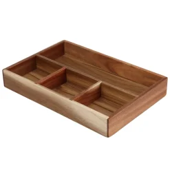 Organizer Holz 4 Fächer 30 x 20 x 5 cm natur