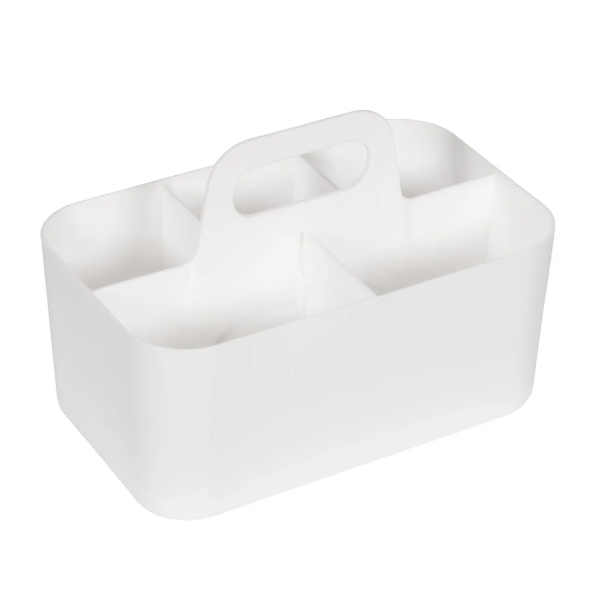 Organizer mit Griff 5 Fächer weiss