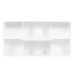 Organizer mit Griff 8 Fächer weiss