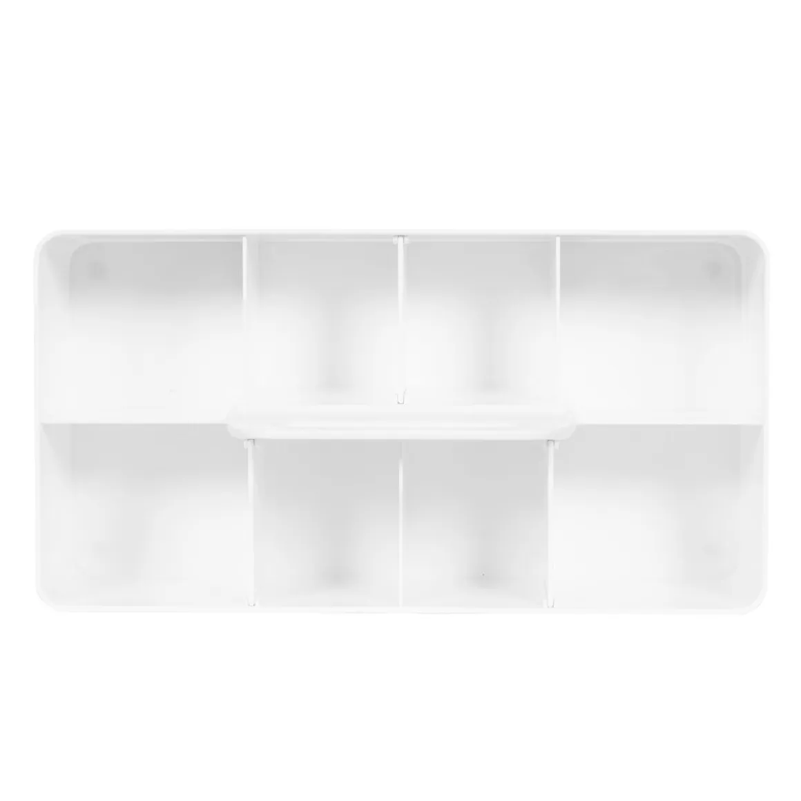 Organizer mit Griff 8 Fächer weiss