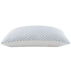 Orthopädisches Kopfkissen kühlend 71 x 51 cm weiss/blau
