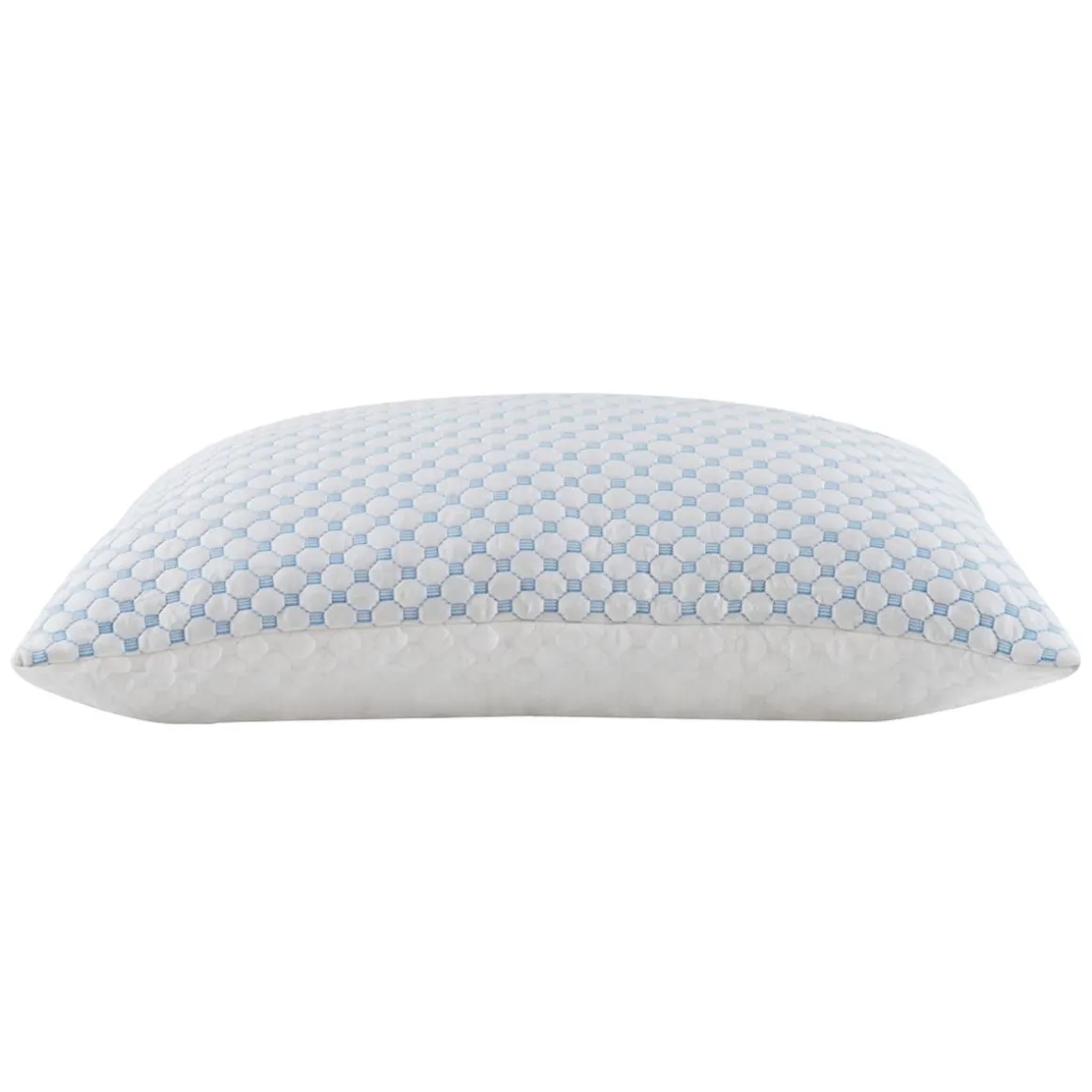 Orthopädisches Kopfkissen kühlend 71 x 51 cm weiss/blau