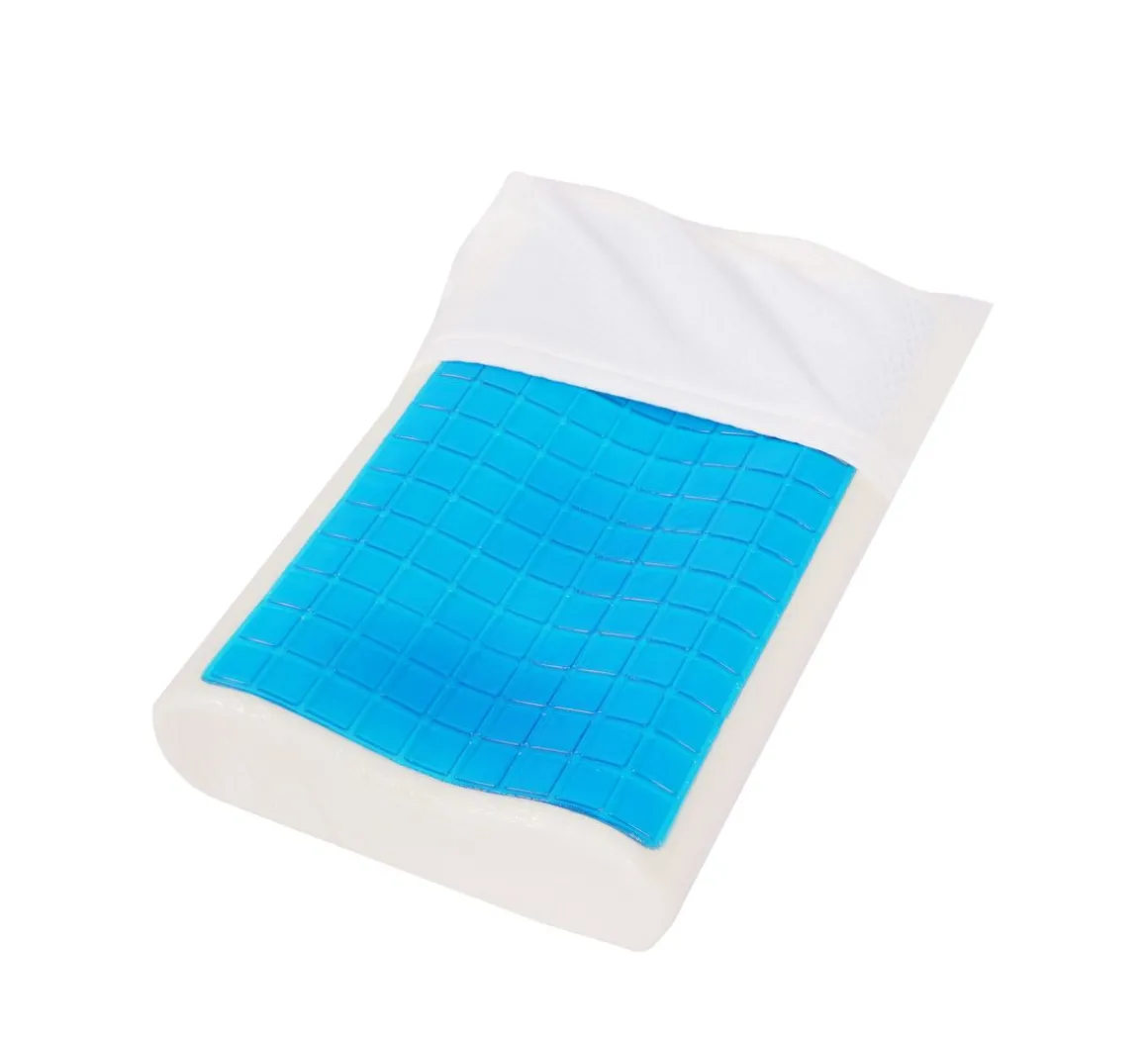 Orthopädisches Nackenkissen mit Gel weiss
