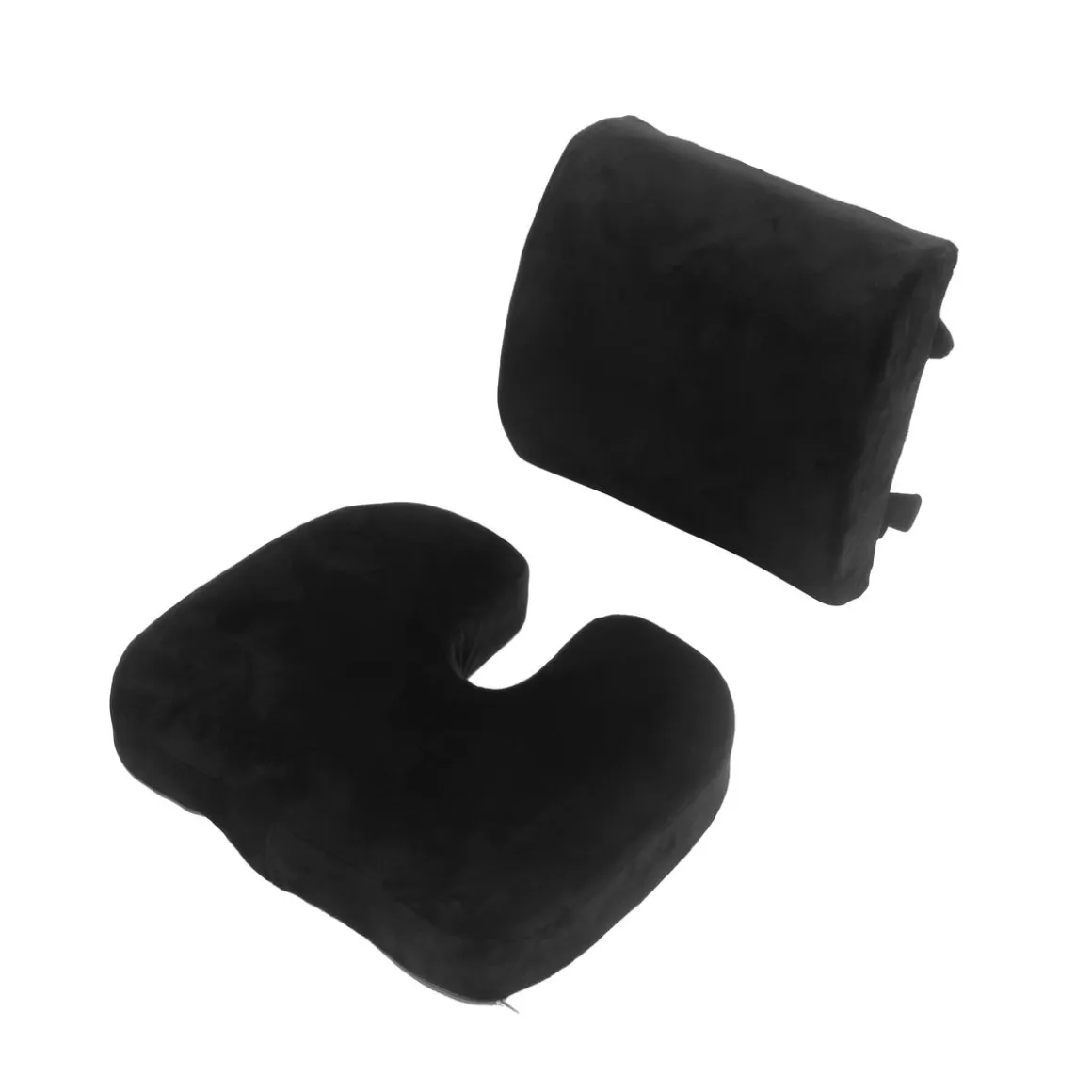 Orthopädisches Sitzkissen und Rückenkissen 2er Set schwarz