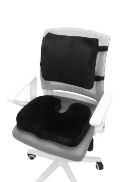 Orthopädisches Sitzkissen und Rückenkissen 2er Set schwarz