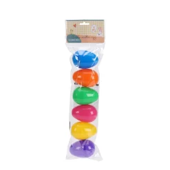 Osterdeko Ostereier Set 6-teilig 8 cm bunt