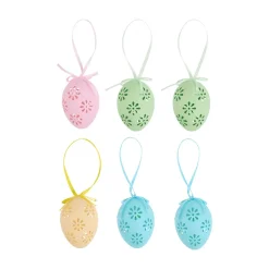 Osterdeko Ostereier Set 6-teilig 4 cm bunt
