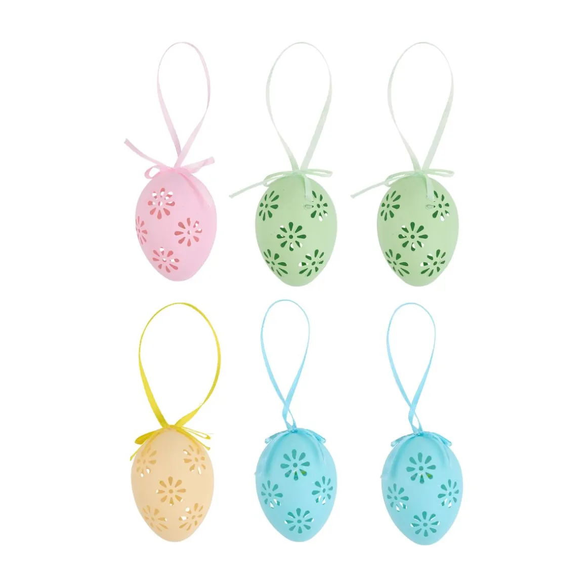 Osterdeko Ostereier Set 6-teilig 4 cm bunt