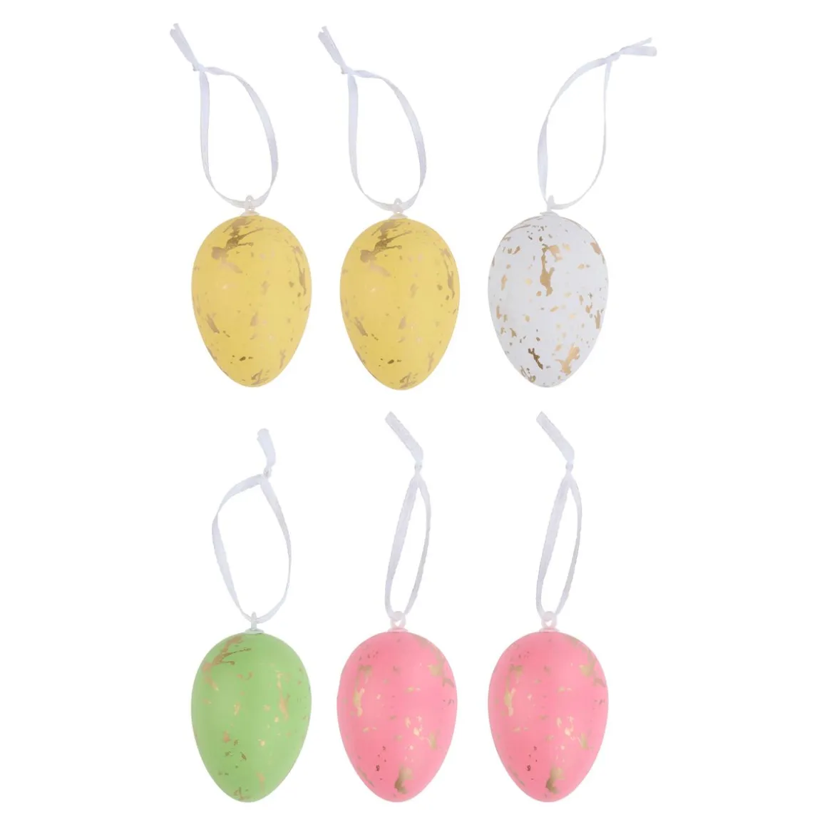 Osterdeko Ostereier Set 6-teilig 4 cm bunt