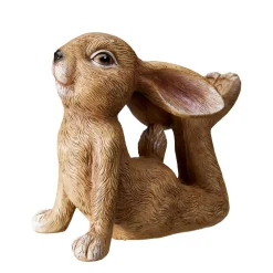 Osterdeko Osterhase Yoga 14 cm braun
