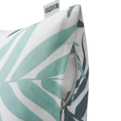 Outdoorkissen LEAF mint/grau 45 x 45 cm