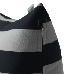 Outdoorkissen SILAS grau/schwarz 50 x 30 cm