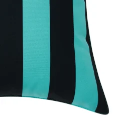 Outdoorkissen SILAS türkis/schwarz 50 x 30 cm