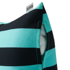Outdoorkissen SILAS türkis/schwarz 50 x 30 cm