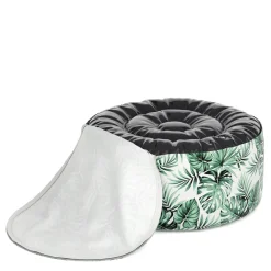 Outdoor Pouf aufblasbar PATTY Blattmuster grün