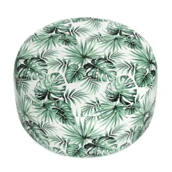 Outdoor Pouf aufblasbar PATTY Blattmuster grün