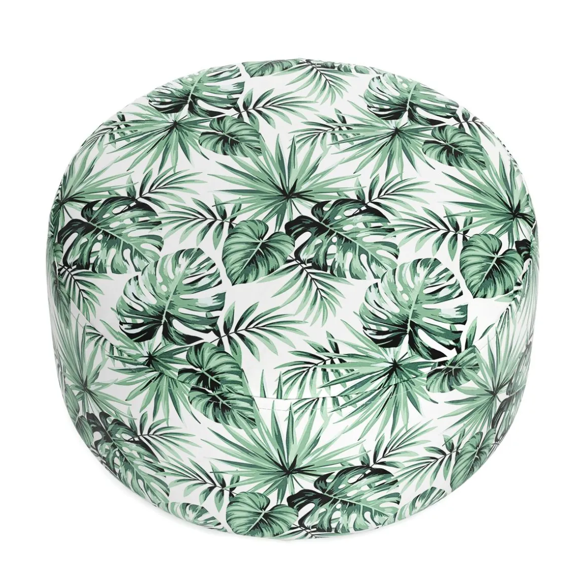 Outdoor Pouf aufblasbar PATTY Blattmuster grün