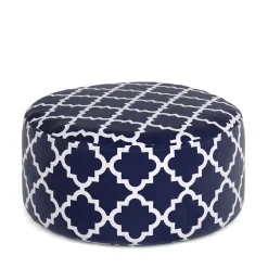 Outdoor Pouf aufblasbar PATTY dunkelblau/weiss