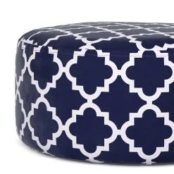 Outdoor Pouf aufblasbar PATTY dunkelblau/weiss