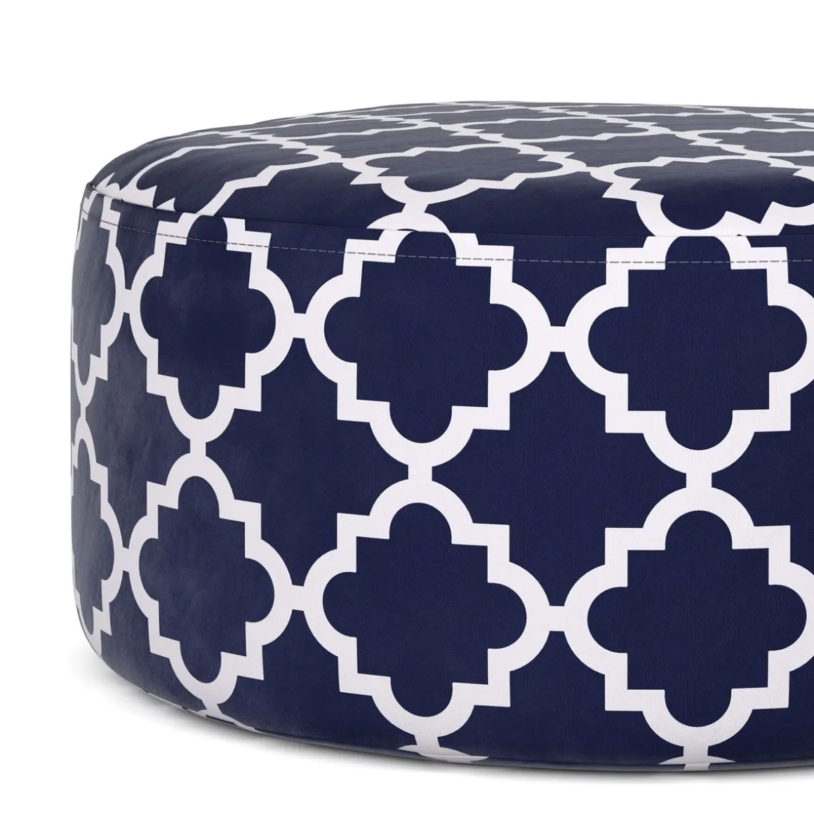 Outdoor Pouf aufblasbar PATTY dunkelblau/weiss