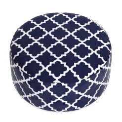 Outdoor Pouf aufblasbar PATTY dunkelblau/weiss