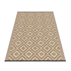 Outdoor Teppich KALUA 270 x 180 cm beige/weiss