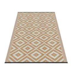 Outdoor Teppich KALUA 180 x 120 cm beige/weiss